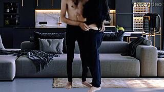 Desi Indian couple enjoys romantic time in room with nighty play and kissing