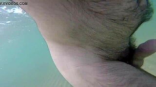 Uncle strips naked on the beach!