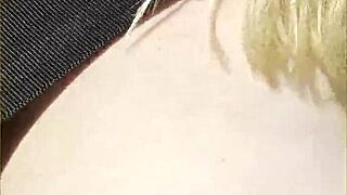 I felt so thrilled and exposed flashing my big natural tits while driving with my hubby in the car for some risky fun.