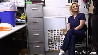 Fucking Big Tit Nurse For Stealing Meds In Hospital Office