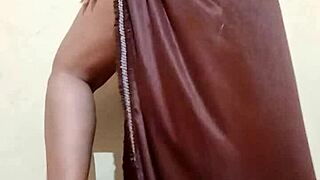 horny indian milf with big ass and tits teases in solo masturbation