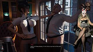 Whoa, check out this Arab milf in prison guard costume playing without panties in the office