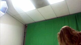 Slim blonde cougar Savanna Brown poses nude with shaved pussy for horny photographer.