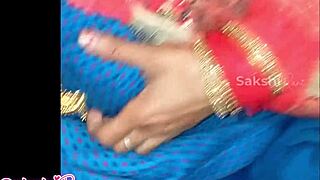 Desi Stepson Sees Stepmom Peeing Before Fucking Her Big Hairy Pussy Until Creampie in Bedroom