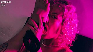 are these two queens just teasing with feet licks hairy armpits and wet pussy play?