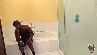 Redhead amerie thomas rides rome majors big black cock cowgirl style during steamy shower fuck