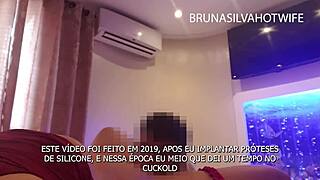 brasileira casada com fake tits sendo exposta pelo marido - brunasilvahot 😏