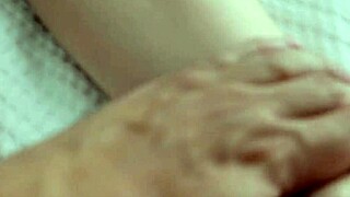 Stepmom gives stepson a foot massage then fucks him with creampie orgasm!