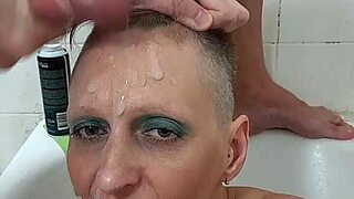 i love how german milf sandra gets that hot cumshot right on her face