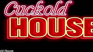 Fitness Wife with Big Clitoris in Menage a Trois with Huge Cocked Guys