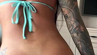 Brazilian bikini babe does anal creampie casting with doggystyle pov fisting and cum