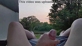 the guy from riverview experiences a solo orgasm session with his big cock in homemade masturbation