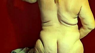 Pregnant woman with big tits in panties and thong shows off her ready to breed body