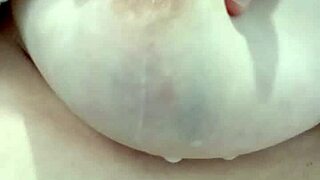 this italian milf is releasing warm milk from her full hard breast