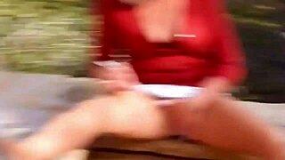 smoking pantyhose slut indulges in her outdoor fetish flashes