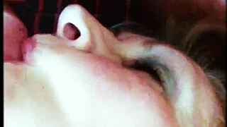 milf feels thrill swallowing hot load with cumshot