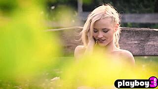 Do you want to see this stunning blonde babe Zazie Passion? She's posing outdoors with her nice small tits exposed.