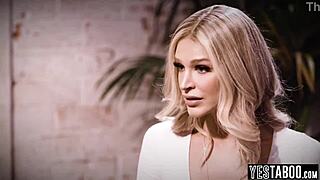 desperate blonde applicant fucks the big tits lesbian interviewer with face sitting and tribbing to secure the office job