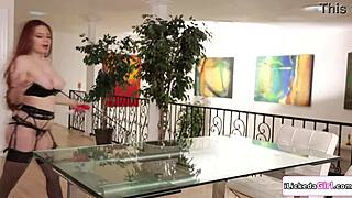 These lesbian milfs are squirting all over their housemaids in a wild threesome with dildos and licking! 💦👩‍❤️‍💋‍👩