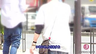 Asian milf outdoor creampie blowjob