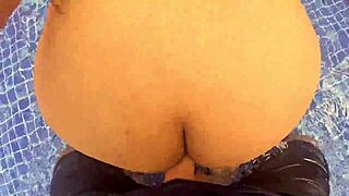 catching huge ass stranger at pool for rough cock pounding in wet pussy