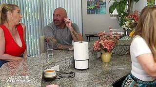 Cheating With Stepsister Danni Jones In Curvy Lingerie And Cowgirl Riding Scene