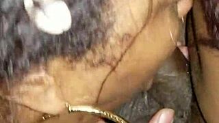 Gorgeous ebony milf craves massive black cock for intense blowjob action