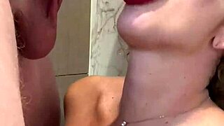 julia north, take that deep blowjob in the shower and swallow every drop