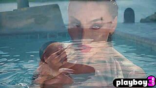 Glamorous all natural milf Emily Rinaudo stripped and posed totally naked in lingerie. 😍