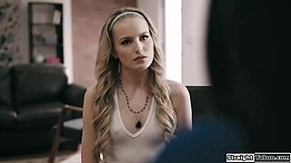 doctor and brunette dominate a patient with blindfolded ass licking feet fetish and lesbian muff diving in hospital