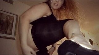 Wait is this findom ripoff or real bbw milf ass worship with fat cougar in heels and ripped clothes?