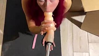 My Sex Machine Fucks Deep Throat With Huge Dildo Teen 18+ Cat Girl Sucking Sex Toy
