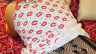 the latina slut wife gets groped and fucked by her husband's stepbrother while home alone in this homemade video