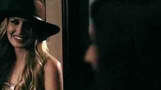 doctor and brunette dominate a patient with blindfolded ass licking feet fetish and lesbian muff diving in hospital