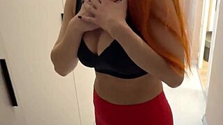 Stepson gets angry at stepmom to make her horny then fucks her in Russian amateur video with talk and English subtitles