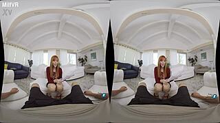 Redhead milf Lauren Phillips in hairy pussy pov hardcore sex from blackmail scenario