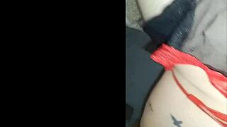 Hey, check out this blonde latina milf doing anal with toys