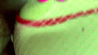 uhh latina milf tiffanny stuffs anal beads deep in her shaved pussy while wearing pantyhose homemade