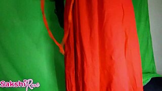 desi village stepmom changes clothes after hard fucking doggystyle with stepson in bedroom lingerie