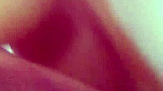 Chubby milf plays with big pussy in bathtub then sucks step son's cock deep. She rides him until cum covers her huge natural tits.