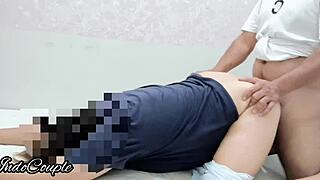 Muslim Indo girl without hijab, let's ride cowgirl and get creampie in homemade girlfriend sex