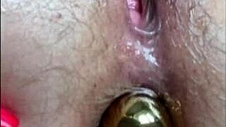 anal masturbation leads to squirt from a big huge anal hole in homemade video with dirty talk