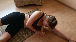 Hot yoga milf squirts a lot in this messy hairy pussy session 😈💦