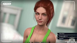 summer heat unfolds with a brunette milf showing off her shaved pussy in close-up roleplay