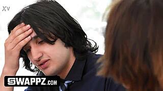 Stepsons swap stepmoms in kinky inception porn parody dream