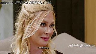 Hey what if this innocent busty stepmom gets seduced by stepdaughter's cute friend into scissoring and pussy licking session?