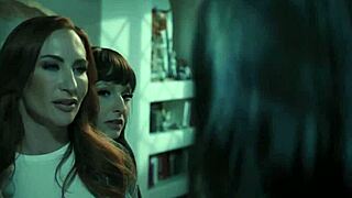 Milf and evil spirit engage in interracial sex with black guys before joining stepfamily