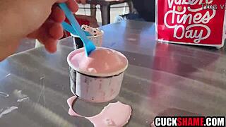 Whoa, cuck husband dares wife to fuck stranger hard!