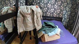 Preview Milfycalla Cum Covered Red Shiny Puffy Down Jacket 193