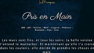 What happens when a French milf neighbor takes control in this intriguing European audio encounter